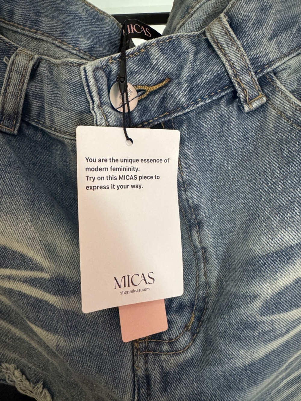 Trendy Distressed Patchwork Jeans Pink Wide Leg Y2K - Picture 6 of 9
